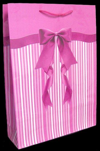 Gift Bags - Assorted Color Stripes - Medium Size image