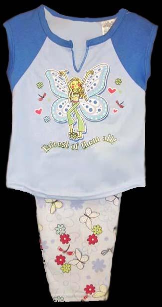 Girls 2Pc S/Sleeves Pajama Sets  - Sizes: 2T-4T  ( # 626052G) image