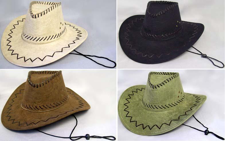 Native Pride - Cow Boys  Hats In Faux Suede Leather image