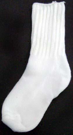 "Maria Rosa" Baby Size Knitted Socks - All White (#Y-0315) image