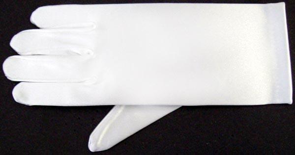 Satin Gloves   -  For Girls   -  Sizes: 0-3 ( # 701G) image