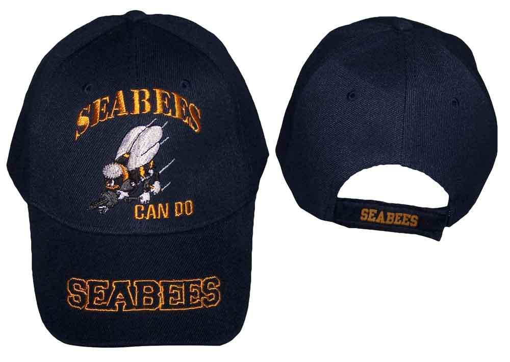 Sea Bees Licensed Military Baseball Caps - Navy Color image
