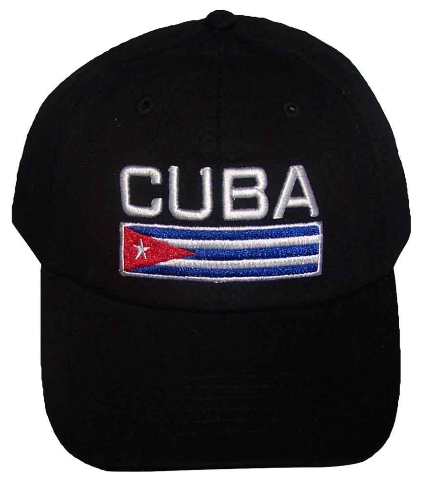 "CUBA"  Country Embroidered Baseball Caps image