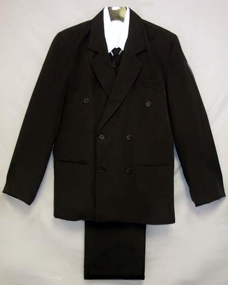 5Pc Boys  Double-Breasted  Suit - Navy (Sizes: 0-5) image