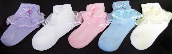 Girls  Frilly  Socks  - Assorted  Colors  (# GNS2023) image