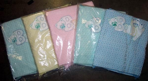 Baby Goods "Baby" Embroidered Knitted Blankets  - For Babies image