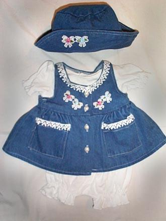 "Mahalia" 4Pc Blue Denim Short Sleeves Dresses - Sizes: 6Mos-4T image