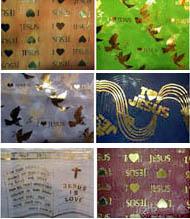 Christian Scarves For Women - Gold Imprints ( 60"x 20") image