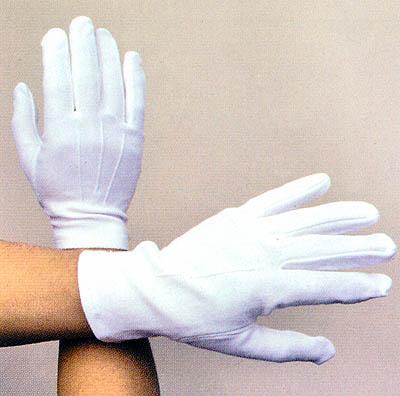 Mens Cotton Dress Gloves - White Color Only ( # TTN-853) image