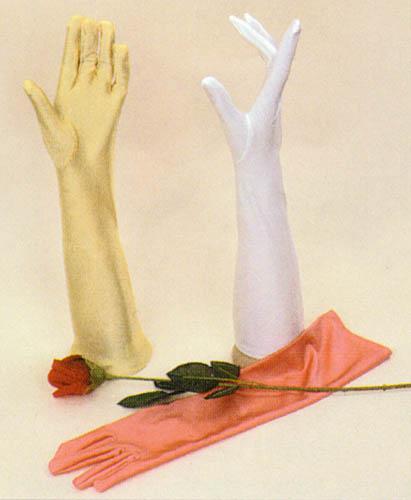 Matte Spandex Gloves - For Women. Elbow Length ( # MAT-8BL) image