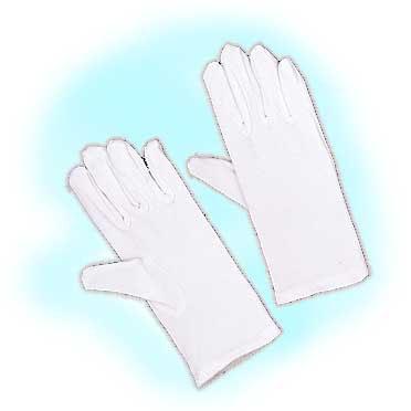 Dress  Gloves  For Boys - White Color.  Sizes: 8 - 12  ( # 2100-B image