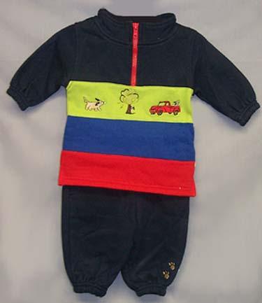 "First Moments" Boys Fleece Jog Sets: Newborn Sizes (# JE169) image