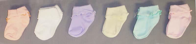 Girls  Crew Socks  - In Solid Colors:  New Born.  ( # Y-318) image