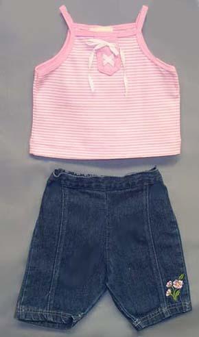 "Baby Togs"  2Pc  Girls  Denim Sets  - New Born  ( # FU-2049) image