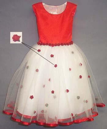 "Robin"  Girls Pageant Dress  - Pink -Color -  Sizes: 2 Thru 8 image