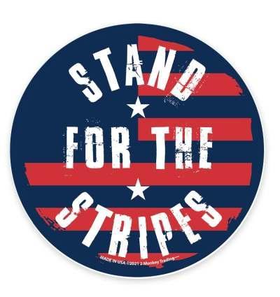 Magnet - Round I Stand For The Stripes (MG-606) image