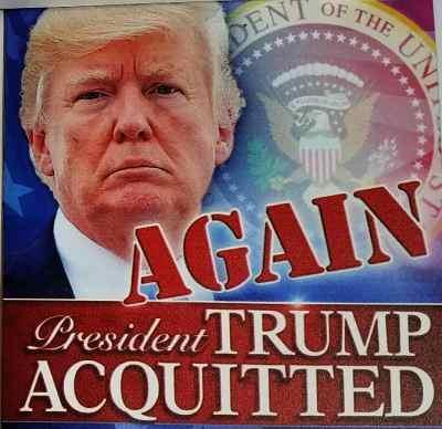 Trump Magnet 5 X 5 President Trump Acquitted Again (TRMG-060) image