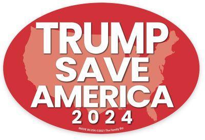 Magnet Oval Trump Save America 2024 (MG-84) image
