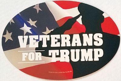 Trump Magnet  4 X 6 Oval Veterans For Trump Flag (TRMG-1016) image