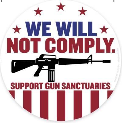 Magnet Round 4 X 4 We Will Not Comply (MG-955) image