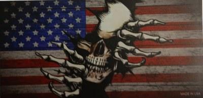 Magnet  - USA Flag With Skull (MG-298) image