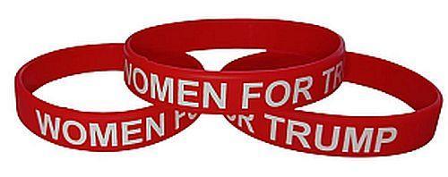 Trump Silicone Bracelet Red Women For Trump (TRBR-014) image