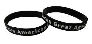 Silicone Bracelet Trump Black Make American Great Again Misprint (TRBR-008) image