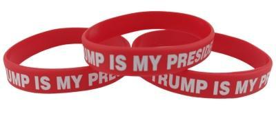 Silicone Bracelet Trump Is My President Red (TRBR-004) image