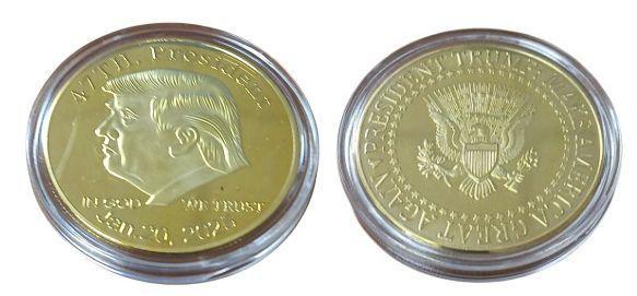 Trump Coin Gold Plate Collectible 47th President Jan.20, 2025 TRC-2030) OUT OF STOCK image