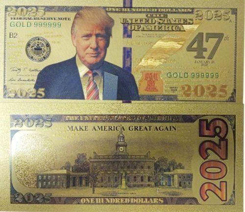 Trump Gold Bill Collectible 2025 - 47 (TRBL-2025GB) image
