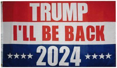 3 X 5 Trump Flag -Trump 2024 I'll Be Back #2 (FLG-86) image