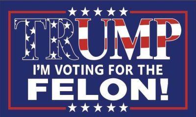 3 X 5 Flag - Trump I'm Voting For The Felon (TRF-2616) image