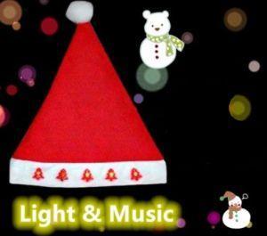 Felt Christmas Hats with Lights & Music image