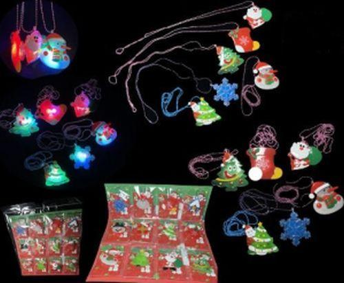 Light Up Christmas Necklaces 12 Designs (3148) image