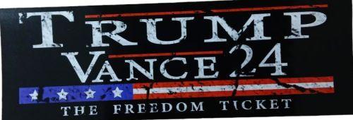 Bumper Sticker 3 X 9 Trump Vance The Freedom Ticket (BS-7) image