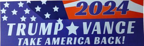 Bumper Sticker 3 X 9 Trump Vance Take America Back (BS-9) image