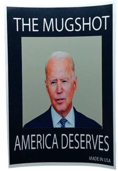 Sticker - 4 X 6 Rectangle The Mugshot America Deserves (SQ-340) image