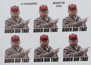Die Cut Stickers Trump - Biden Did That 2" Vinyl (SQ-425) image