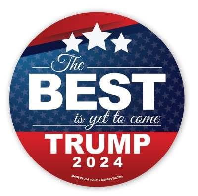 Trump Sticker Round The Best Is Yet To Come (RD-605) image