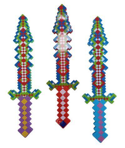 LED 25" Pixel Minecraft Style Sword - Lights and Sounds (LS-91050) image