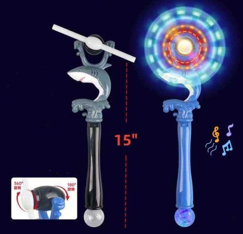 Flashing Light Up Shark Windmill with Sound 17" (LS-8189) OUT OF STOCK image