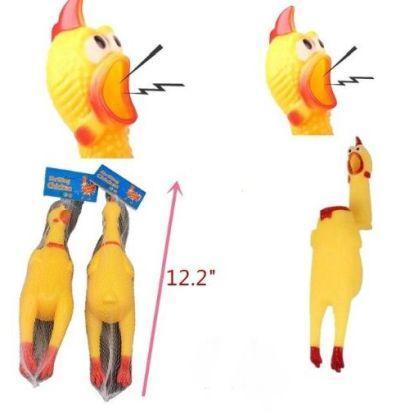 12" Rubber Squeaky Chicken (SQ-3994) image