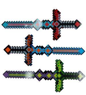 LED Pixel Minecraft Style Wide Handle 10" X 24" Sound (LS-91048) OUT OF STOCK image