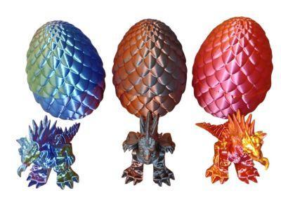 3D Printed Articulated Godzilla in Egg 3" (3D-B2) image