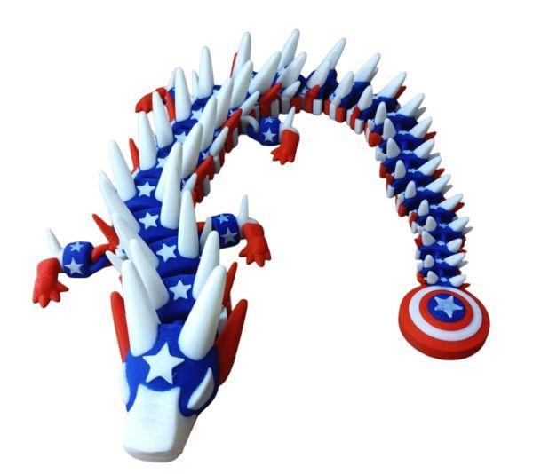3D Printed Articulated 18" Crystal America Toy Novelty (3D-CRDCAP) image