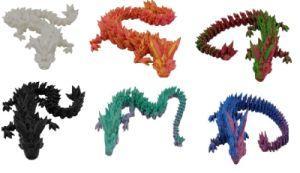 3D Printed Articulated 11.5" Crystal Dragon Toy Novelty (3D-CRD11MIX) OUT OF STOCK image