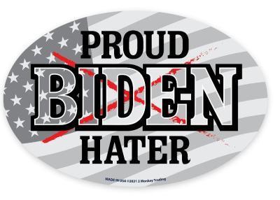 Magnet Oval Proud Biden Hater (MG-2264) image