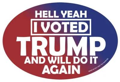 Trump Magnet  4 X 6 Oval Voted For Trump (TRMG-934) image