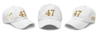 Charlie Kirk Gold 47 Hat (10G) image