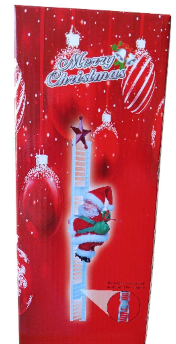 Christmas Novelty Musical Santa Climbing Ladder image